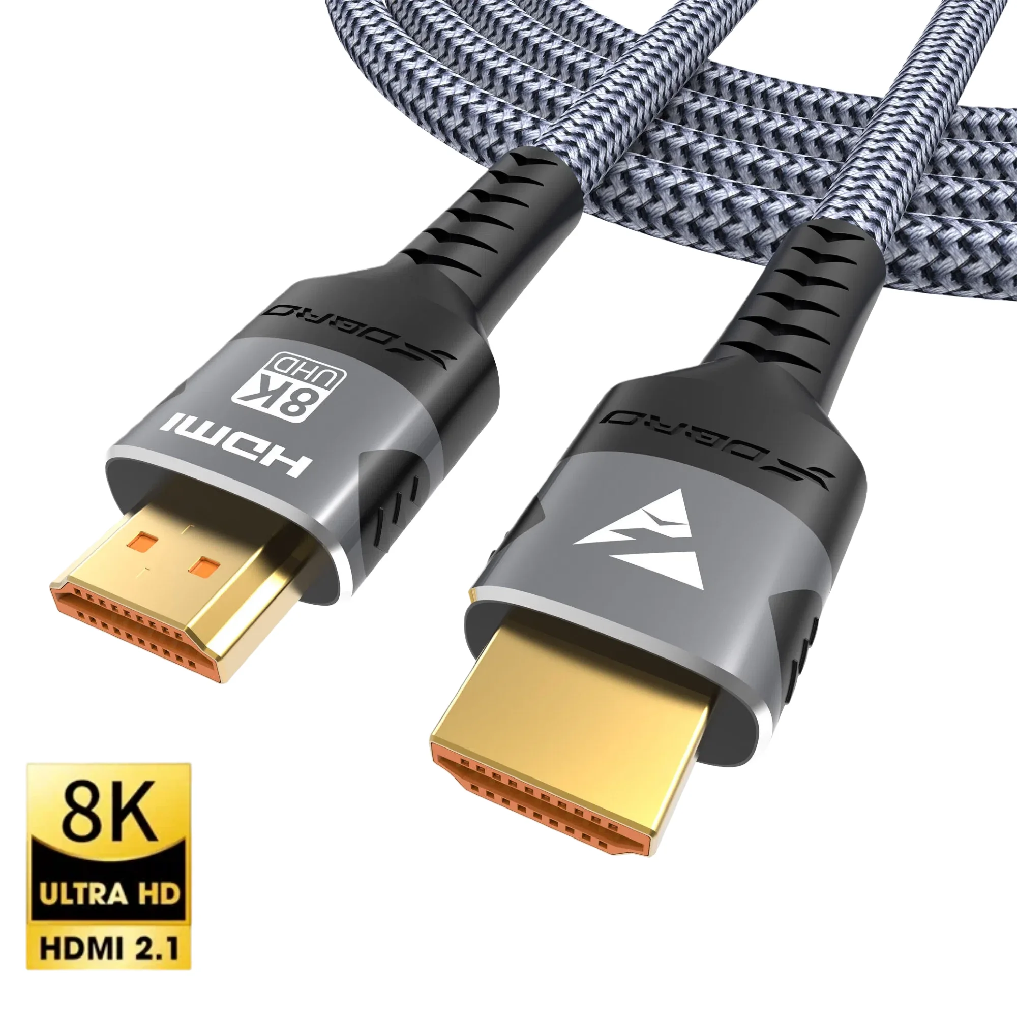 8K@60Hz HDMI 2.1 Cable 48Gbps Ultra High Speed 4K@120Hz 2K@240Hz eARC HDR Compatible for PS5 Xbox Series X Monitor TV