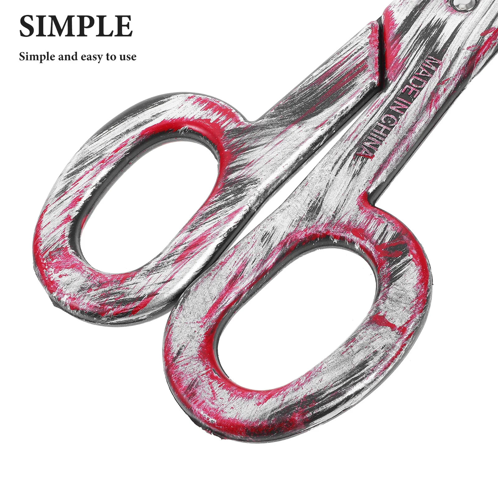 2 pezzi di forbici finte giganti da clown per spettacoli teatrali di circo di Halloween, grande accessorio decorativo in plastica, decorazione a forbice