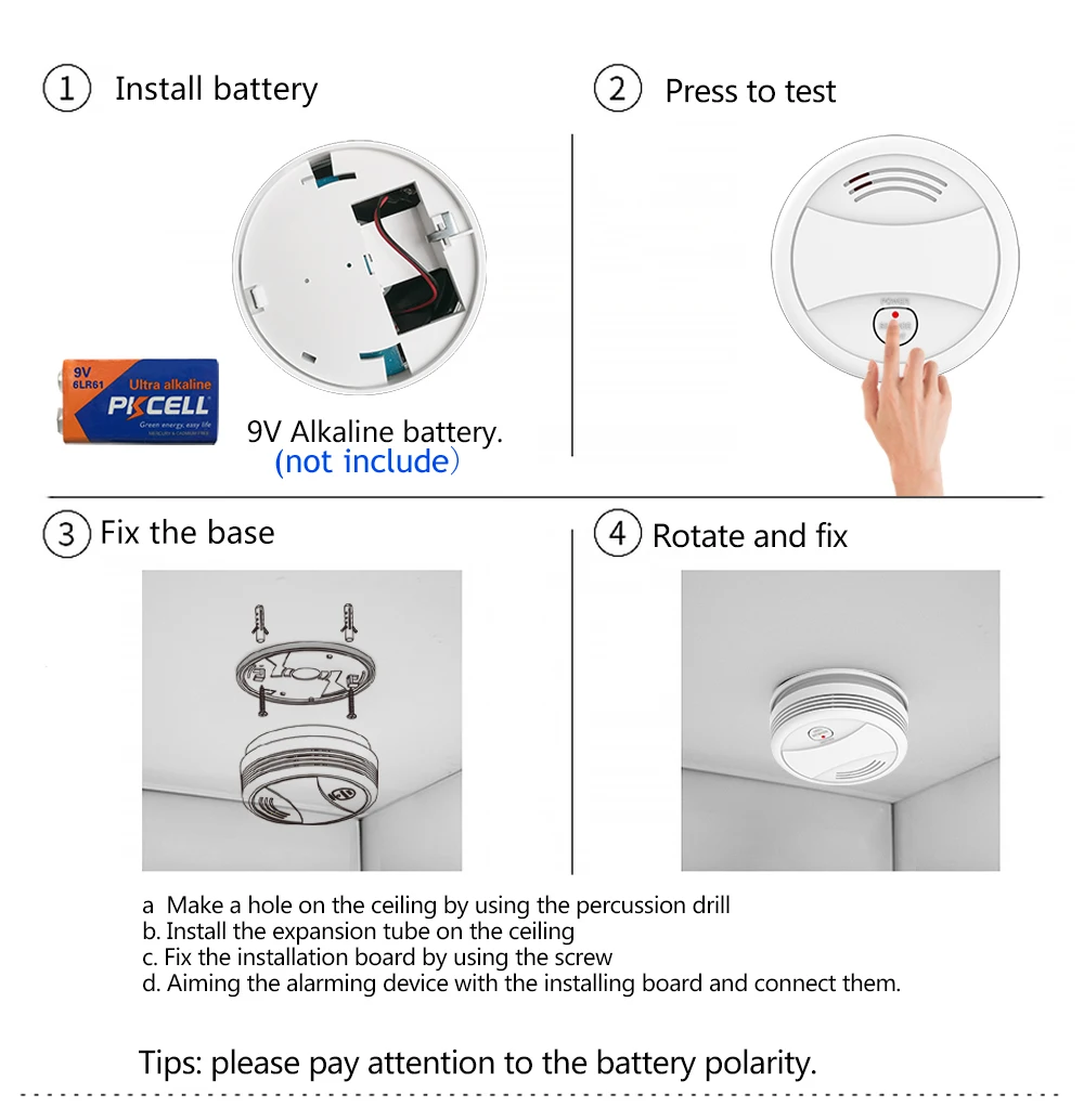 Independent Smoke Detector Sensor Fire Alarm Home Security System Firefighters Work With Tuya WiFi Smoke Alarm Fire Protection