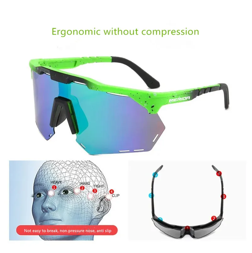

MERIDANew Men's and Women's Cycling Polarized Sunglasses, Running and Mountaineering Glasses, Party Photography Colorful Sunglas