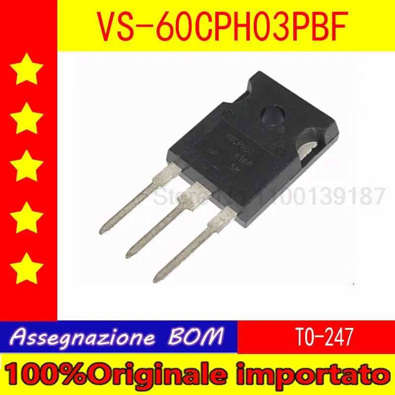 10pcs/lot   VS-60CPH03PBF 60CPH03PBF 60CPH03  TO-247   TO-247 fast recovery diode 60A