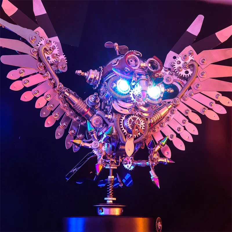 

Owl metal assembled model, mechanical building blocks, adult version high difficulty, Christmas and Halloween, Dark Son