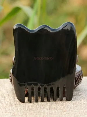 Natural horn scraping massage comb personal care cleaning scalp anti-static head treatment wash comb length 8CM thick
