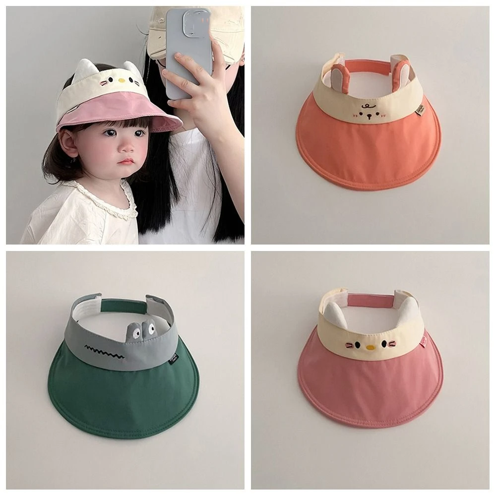 

Удобная дышащая детская шляпа от солнца в корейском стиле с защитой от УФ-лучей, детская пустая верхняя кепка с животными, быстросохнущая детская солнцезащитная шляпа на открытом воздухе