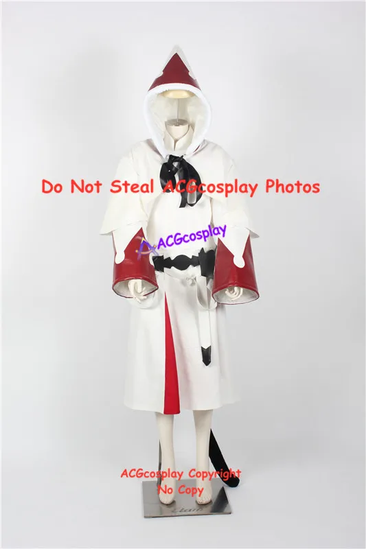 Final Fantasy White Mage Male Cosplay Costume acgcosplay include tail and small bags