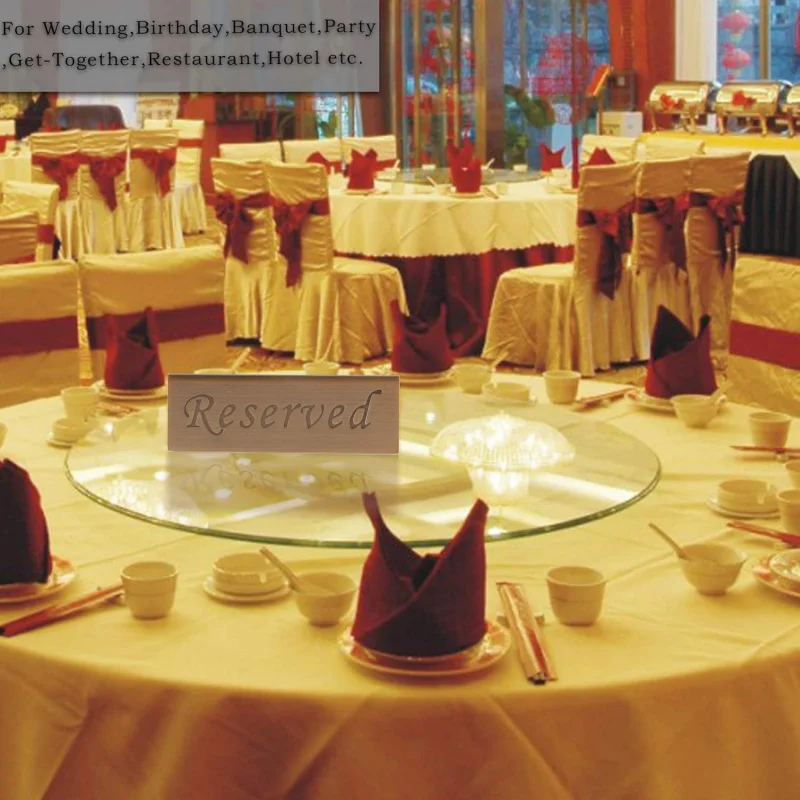 Reserved Sign - 10 Year's Use Stainless Steel Tabletop Sign Desk Top Stand Tent Sign Restaurants,Weddings,Events -Double Sid