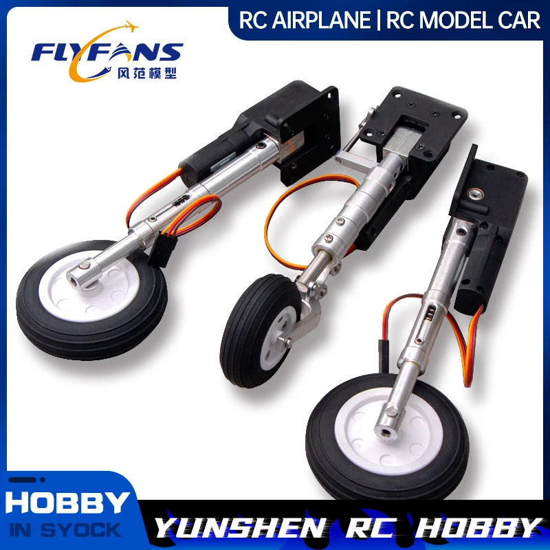 Flyfans Electric Retractable Shock Absorbing Landing Gear For F16 Su27 F15 F22 Ducted Fan Scale Fixed Wing Rc Airplane