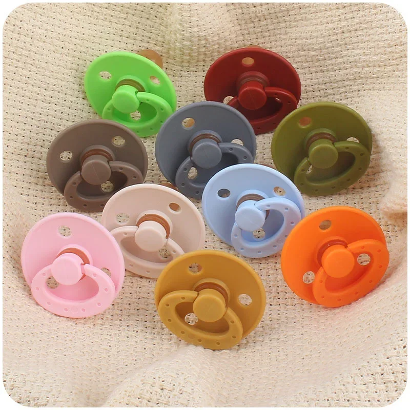 Newborn Baby Soft Food Silicone Nipple Infant Safe Circle Flower Type Nipples Toddler Pacifier Kids Teether Toy For Boy And Girl