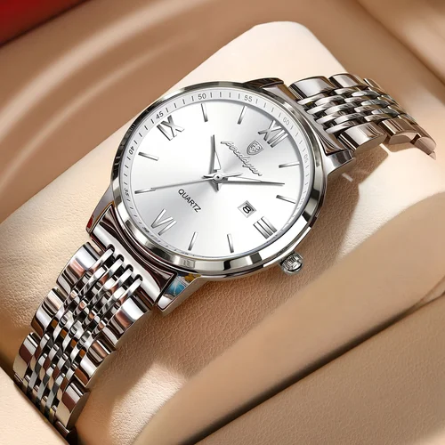 Imagen 2 del producto Reloj POEDAGAR Original de moda para mujer, reloj luminoso resistente al agua con fecha para mujer, relojes de negocios de cuarzo de acero inoxidable para mujer