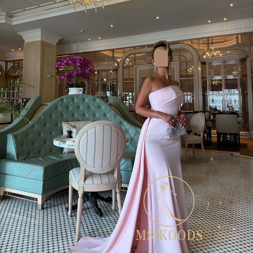 Msikoods modesto vestidos de noite 2025 mangas compridas vestido de festa formal gola alta ver através de renda sereia vestido de baile personalizado