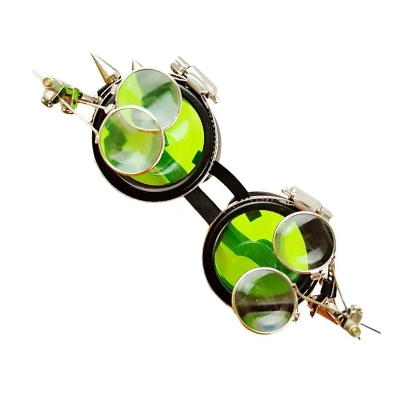 

R1WE Steampunk Goggles with Rivets Middle Ages Glasses Halloween Goggles Gothic Glasses Steampunk Glasses Party Supplies