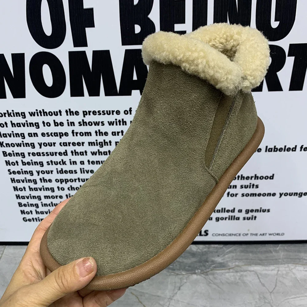 Careaymade-Genuine leather women's shoes,Women Snow Boots Warm Fur Ankel Boots Plus Size Causal Winter Plush Shoes Fashion Boots