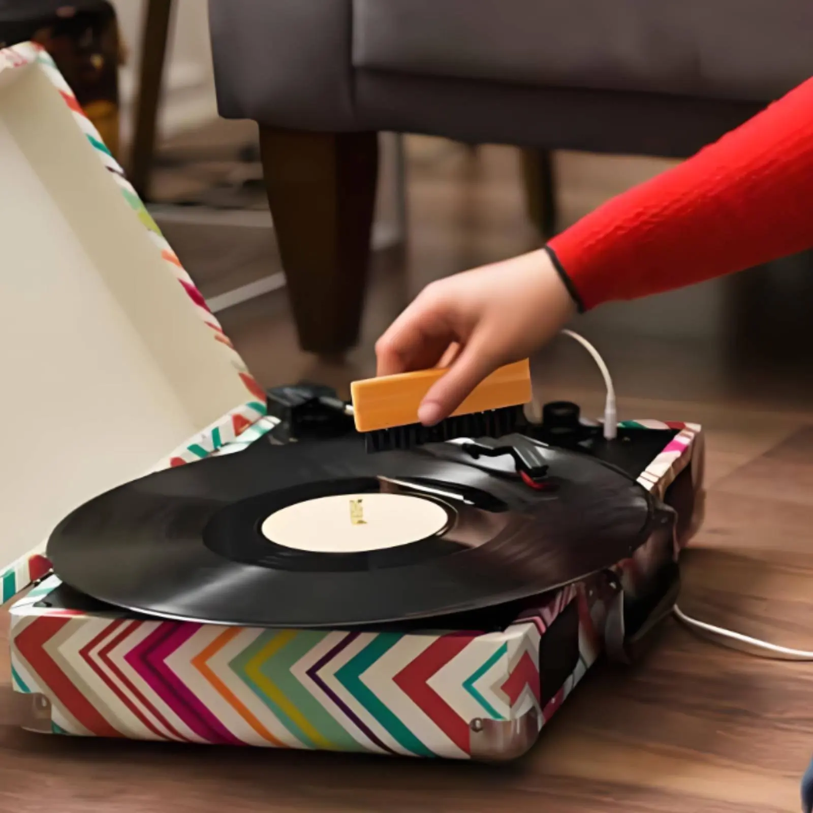 

Vinyl Vinyl Cleaning Kit Removes Particles and Fingerprints Vinyl Brush Set Audio Accessory Improves Sound Quality for DJs