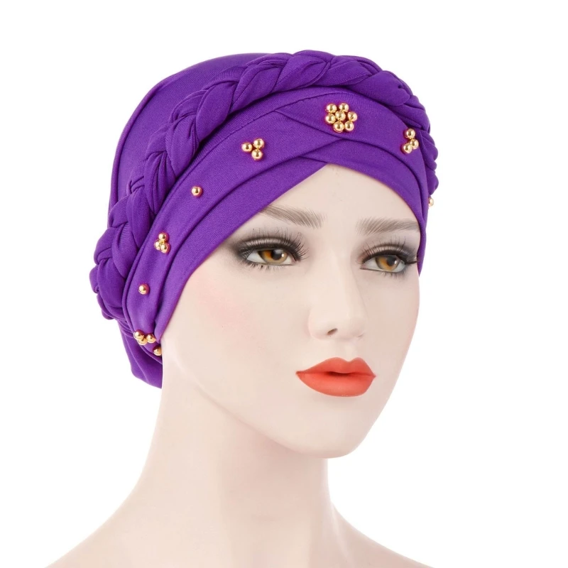 Y1UB Muslim Hair for Head Women Lady Turban Hair Accessories for Casual Daily Out