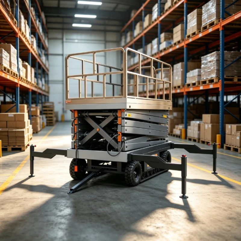 Intelligent Fault Alarm Self Drive Mobile Lifting Platform Full Automatic Hydraulic Scissor Safe Construction Machine