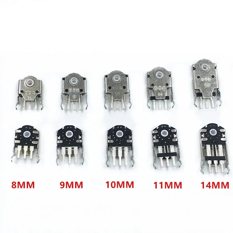 Authentischer Original TTC Rotary Mouse Scroll Wheel Encoder Silber 8/9/10/11/14mm 24 Millionen Klicks für PC-Maus-Kern – Detail 1