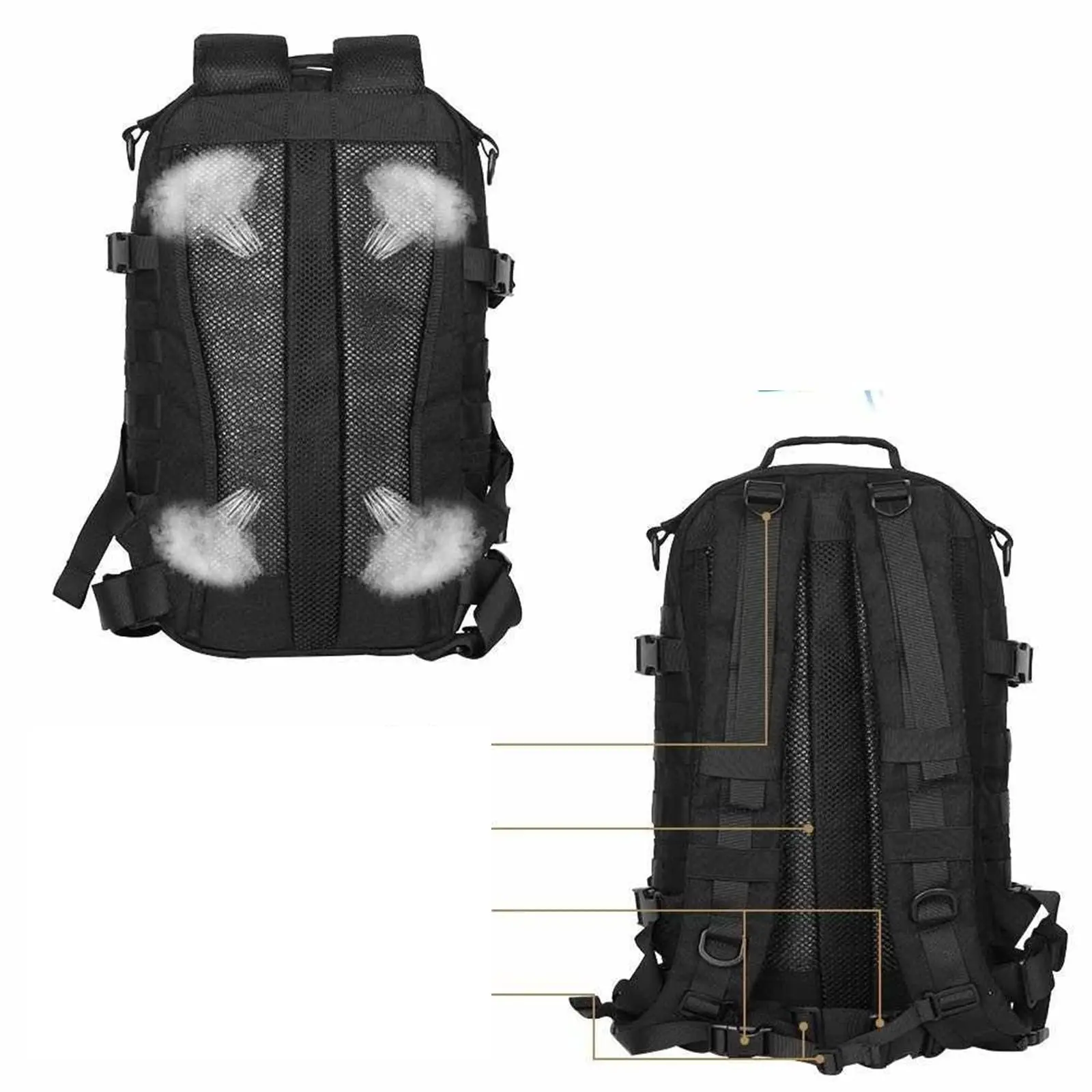 Tactical Assault Backpack Men Large Capacity 3P Attack Big Rucksack Travel Bag Hunting Hiking Camping Backpacks Outdoor