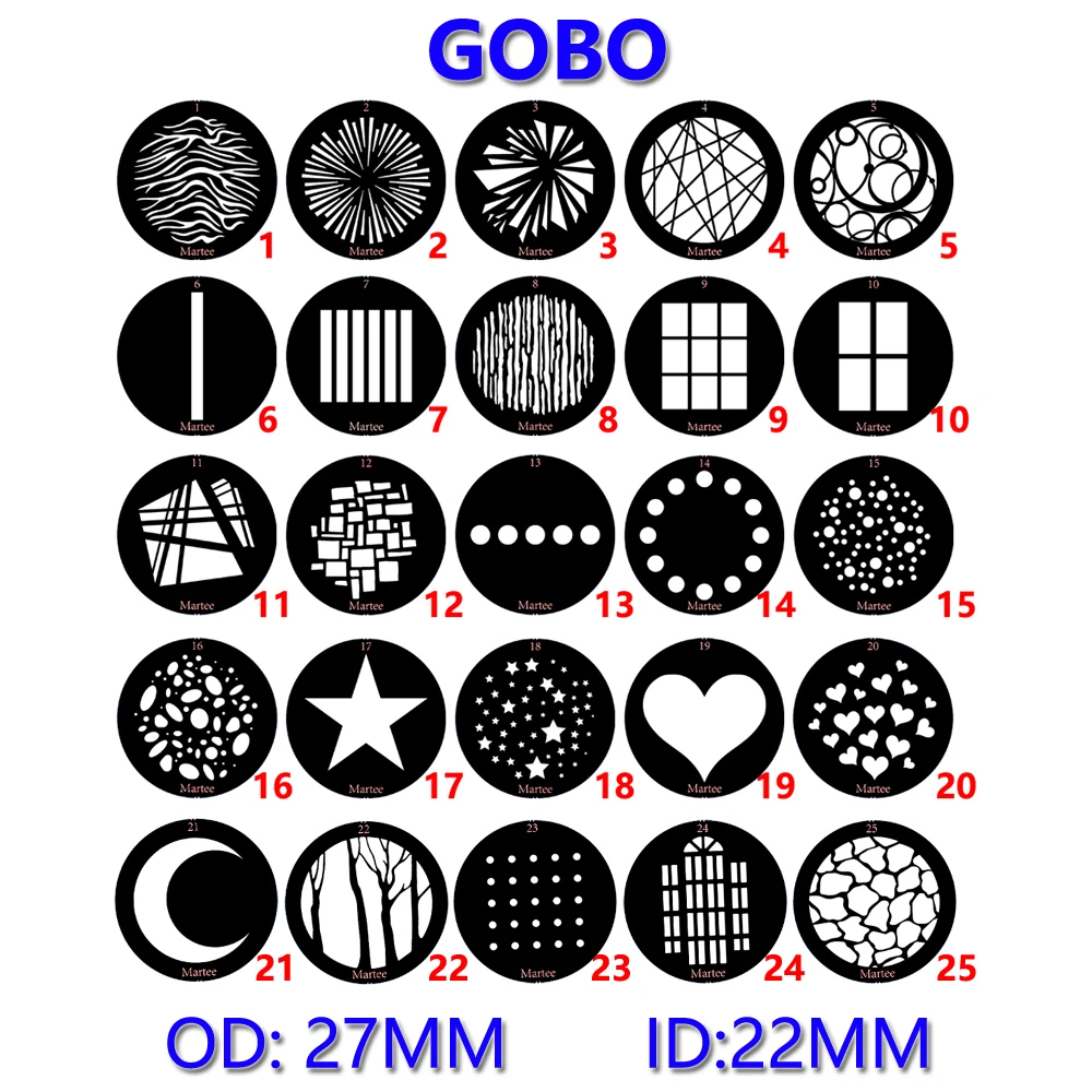 27MM GOBO pattern size 22MM, creative small projection, still life shooting auxiliary scene matching