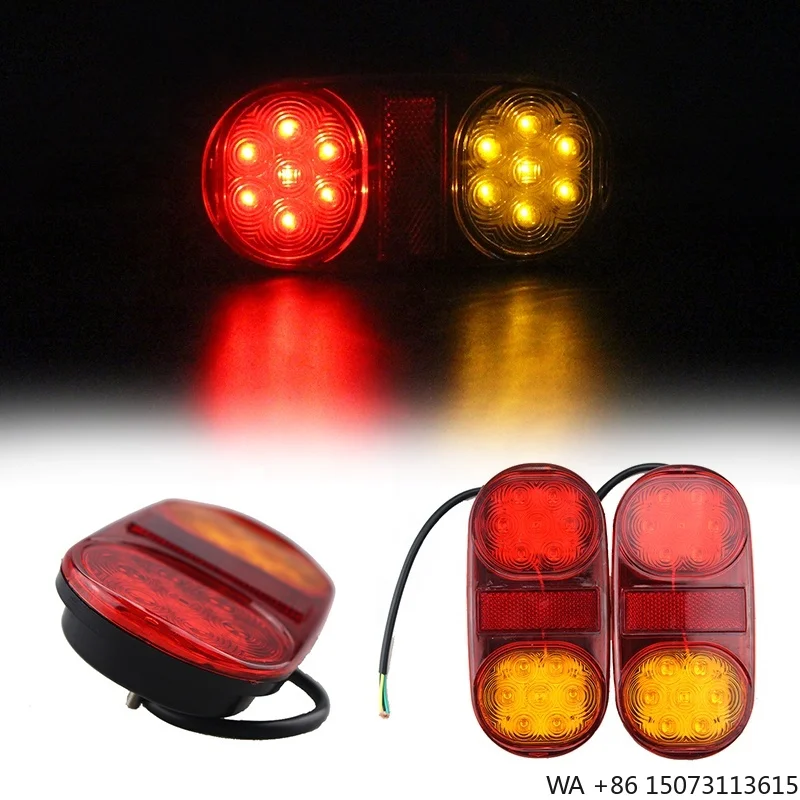 

Лидер продаж: высококачественный овальный двухцветный задний фонарь на 14 светодиодов для прицепов, грузовиков и судов