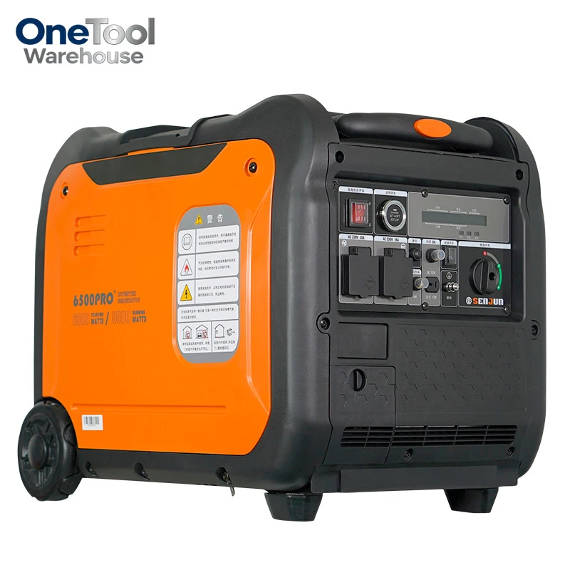 발전기 220V 가정용 무소음 주파수 변환 6000W 전기 야외 이동식 휴대용 발전기