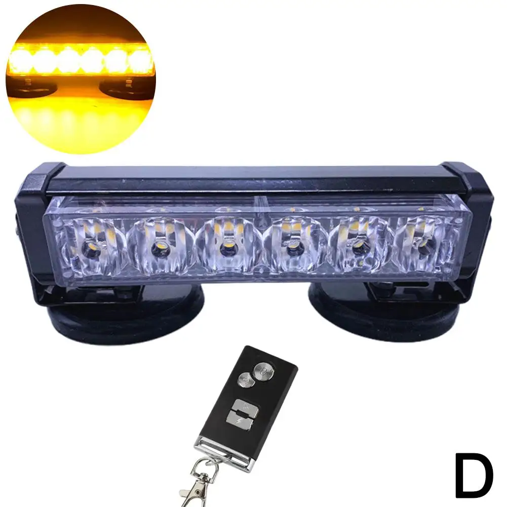 Lampu Flash magnetik mobil 6 Led, cahaya kubah peringatan kecerahan Mobil Led isi ulang, Magnet tinggi portabel P8s4