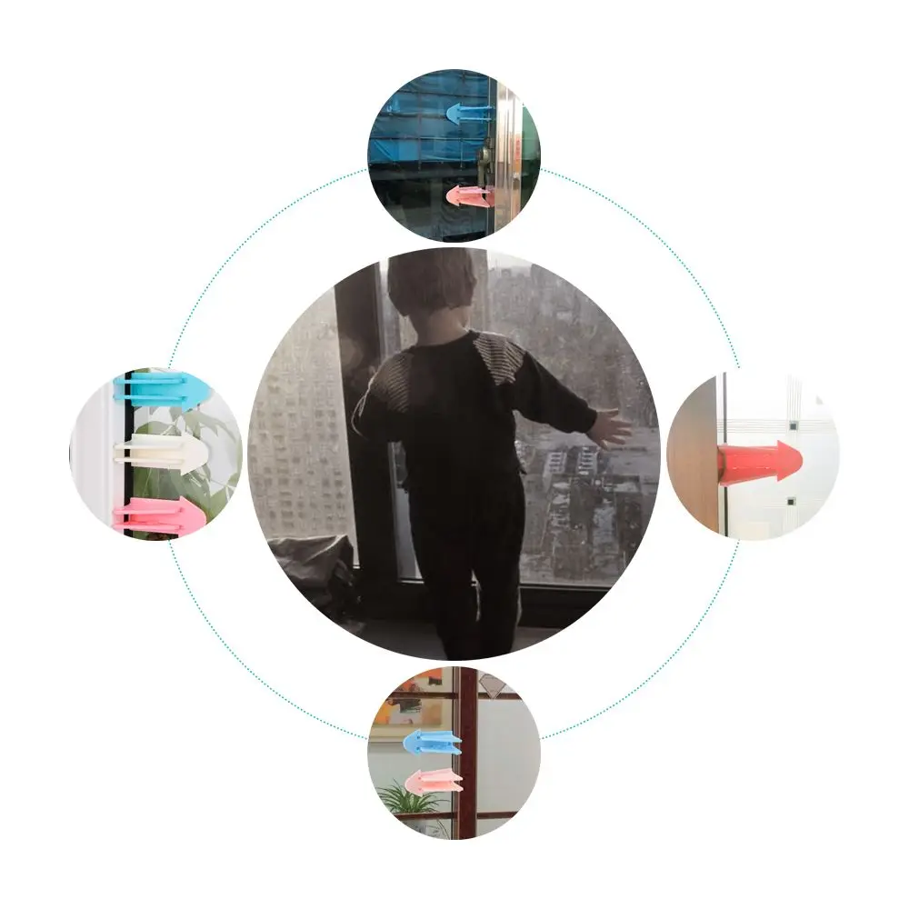 

Drawer Cabinet Anti-pinch Security Multi-function Sliding Window Stopper Children Protector Door Handles Safety Lock