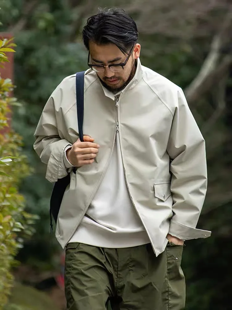 

NANA 2L TEX Windproof Waterproof Jaet 25SS Loose Fit Youth Regular Sve Long Zipper Closure Pure Color Spring Autumn