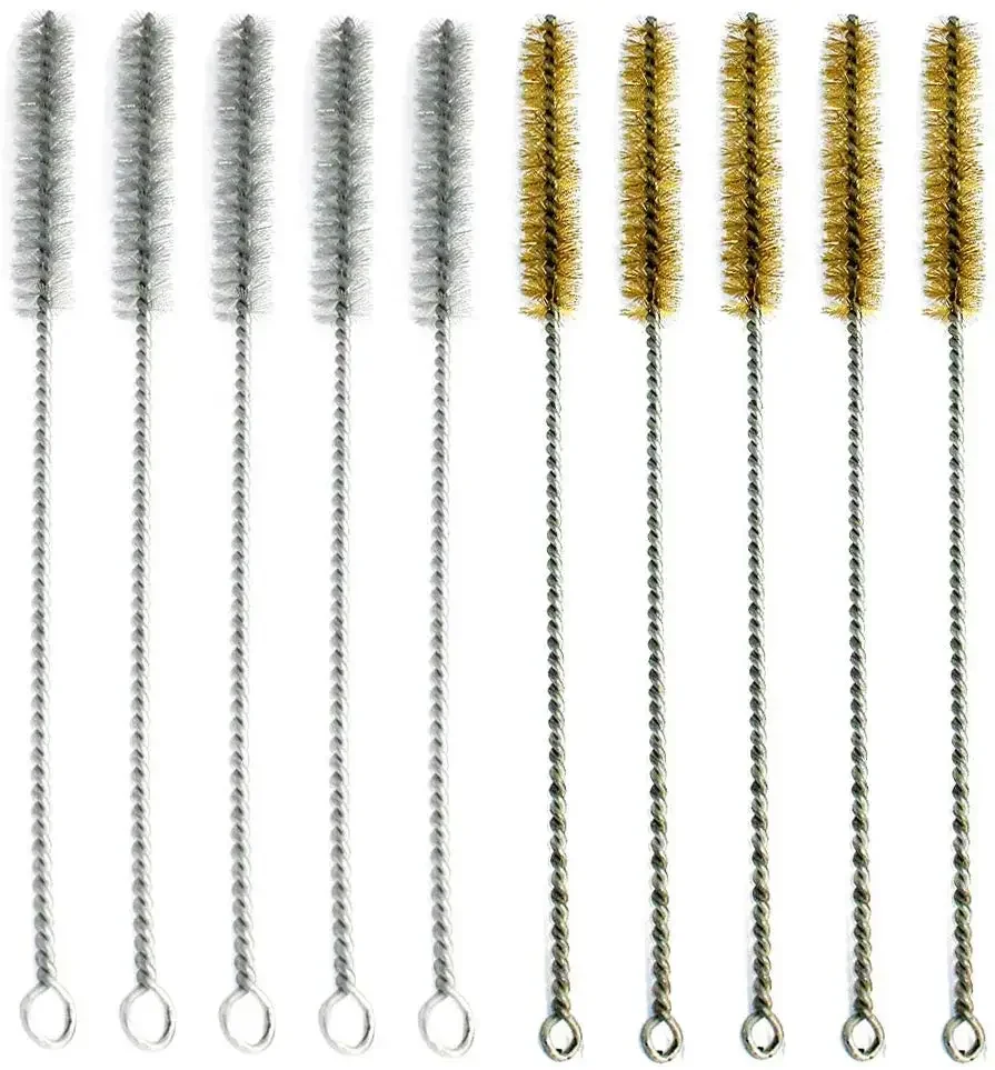 

Tube Cleaning Brushes Steel Brass Wire Bristles Cleaning Brushes Set for Bottle Pipe Welding Slag and Rust Remove Cleaner Tool