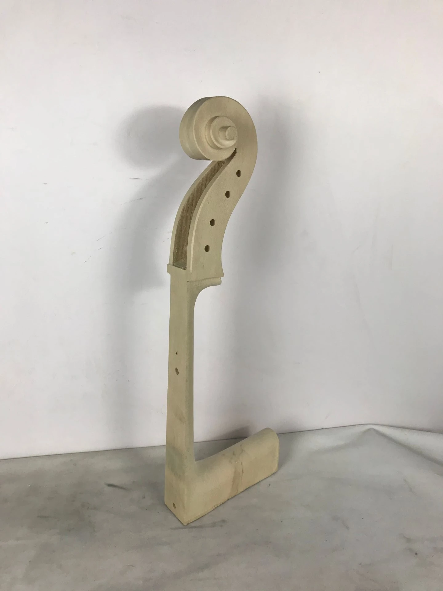 Professional Maple White Cello Neck, High Quality, Hand Carved, 4/4 Cello Head, Solid Wood, Student, 1Pc