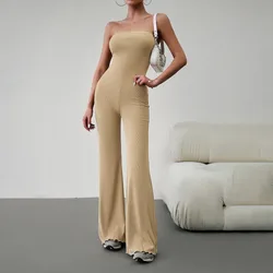 Women's Sleeveless High Waist Jumpsuit, Elegant Slim, Sexy Tube Top, Temperament Commuting, Women's Fashion, Summer Jumpsuits