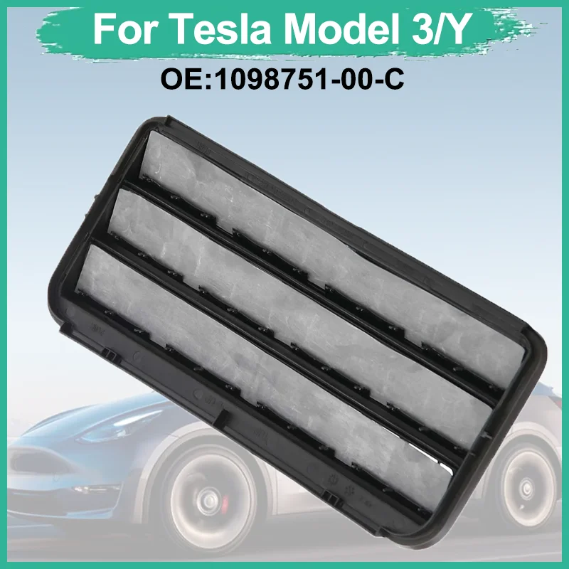 Cabin Ventilation Air Extractor Grille 1098751-00-C For Tesla Model 3 Y 2017-2023 Black Auto Replacement Parts
