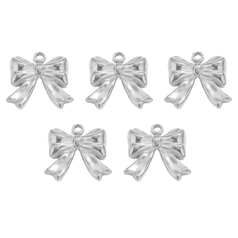 5Pieces Bowknot Pendants Jewelry Making Part Fashion Accessory Perfect for Unique Jewelry Making and Craft Dropship