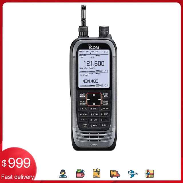 ICOM IC-R30 ultra-wideband receiver dual-frequency dual-band built-in GPS  communication receiver - AliExpress 509