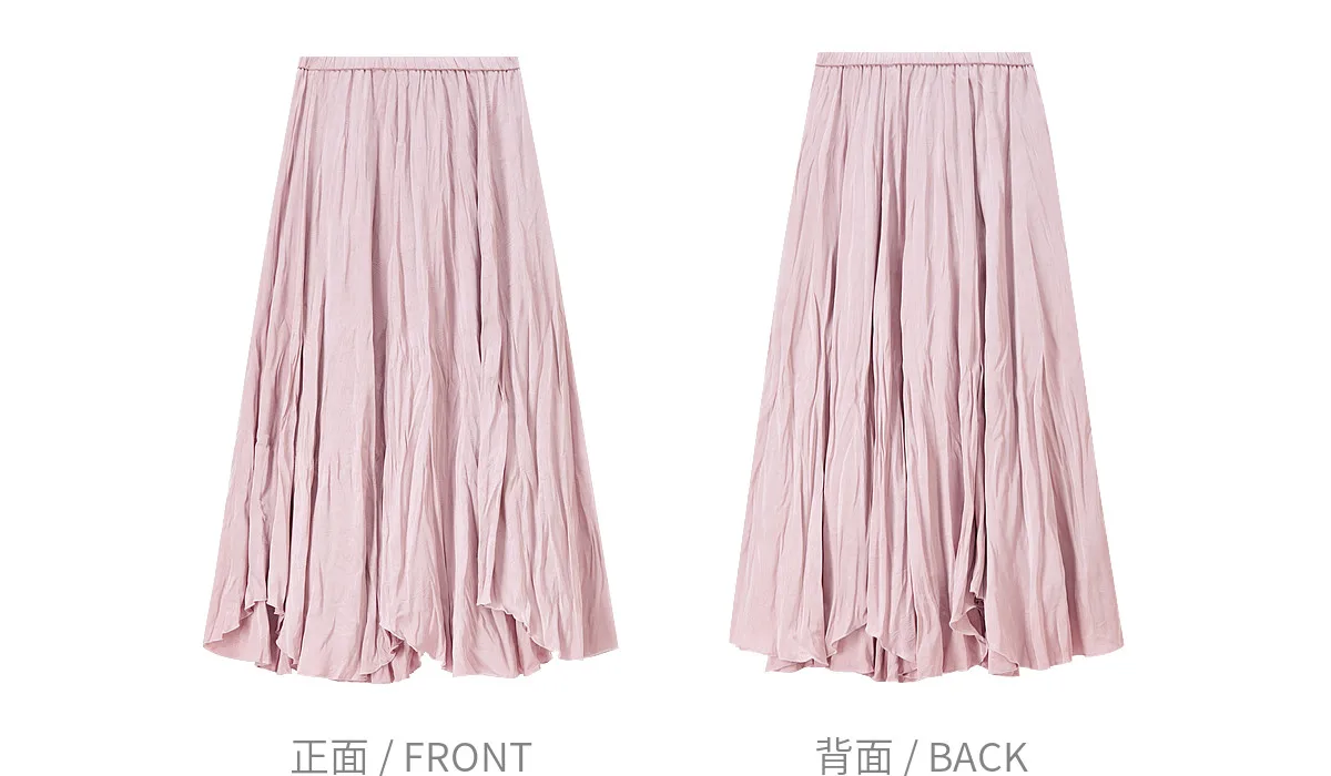 SENTUBILA 2026 Herbst Damen Maxi-Satinrock, Modisches Design mit Paneel-Einsätzen, Elastischer Bund, Fließender Langer Rock 163QA8057 – Detail 32