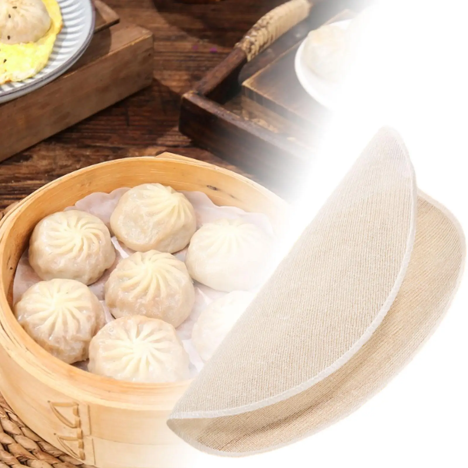5x Steamer Cloth Reusable Breathable Non Stick Pan Steamer Pot Accessories Portable Steamer Mesh Mat for Restaurant Steamer Food