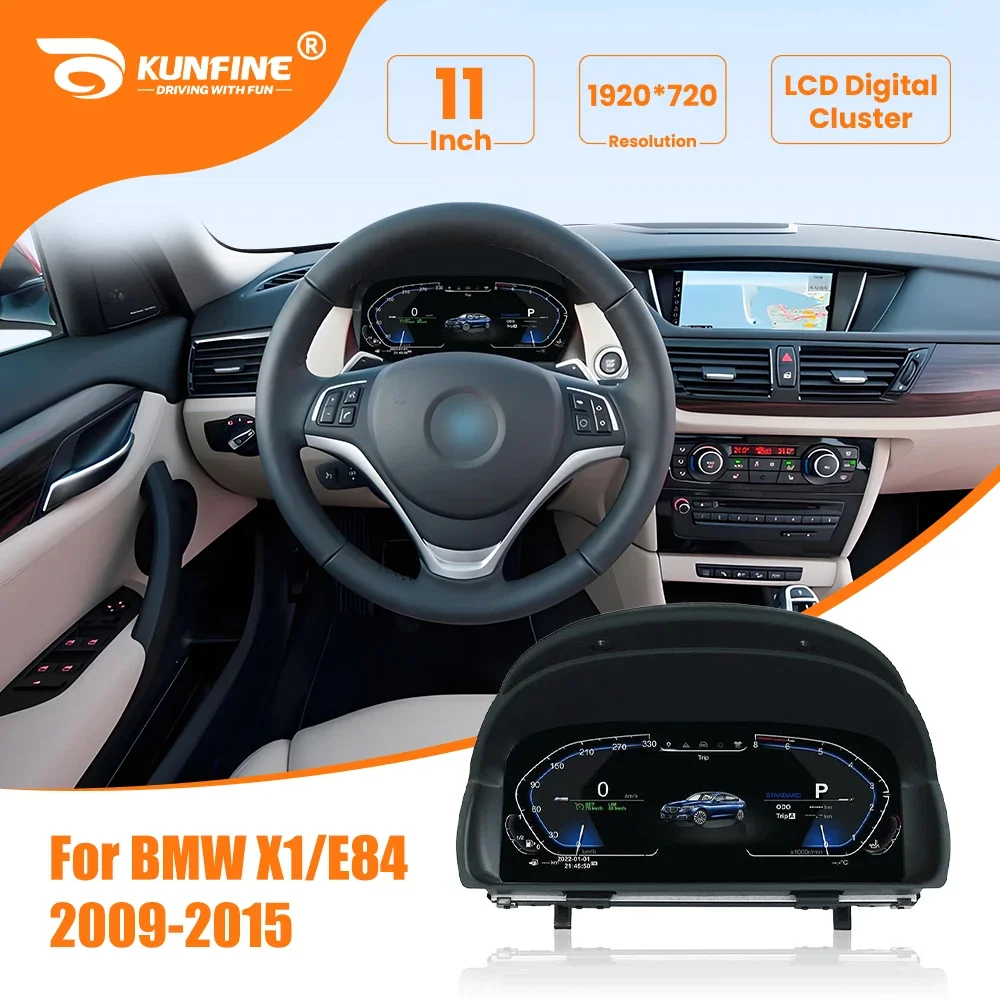 LCD Digital Instrument Cluster For BMW X1 E84 2009-2015 Speedometer Virtual Instrument Panel Cockpit Dashboard 11Inch