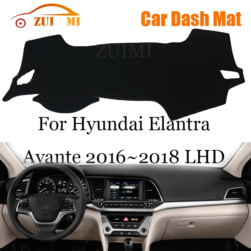 

ZUIMI Dashboard Cover Dash Mat Dashmat For Hyundai Elantra Avante 2016~2018 LHD Dash Board Cover Pad Sun Shade