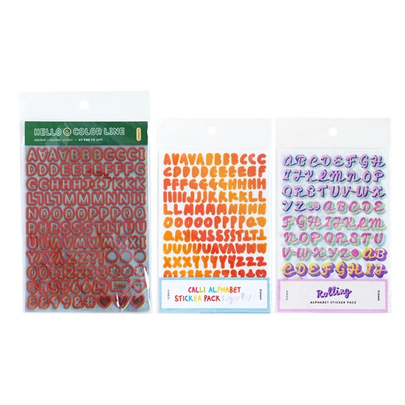 CORA Waterproof Alphanumeric Sticker PVC Letter Number Label For Scrapbooking Journal
