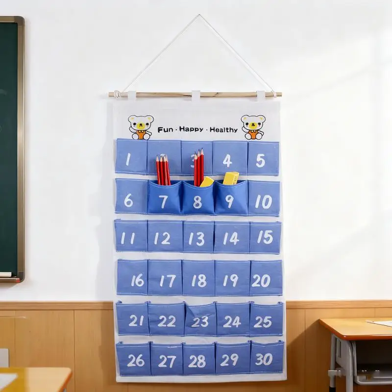 Numbered Pocket Organizer with 25/30/35 Slots High Quality Fabric for Efficient Storage Solutions