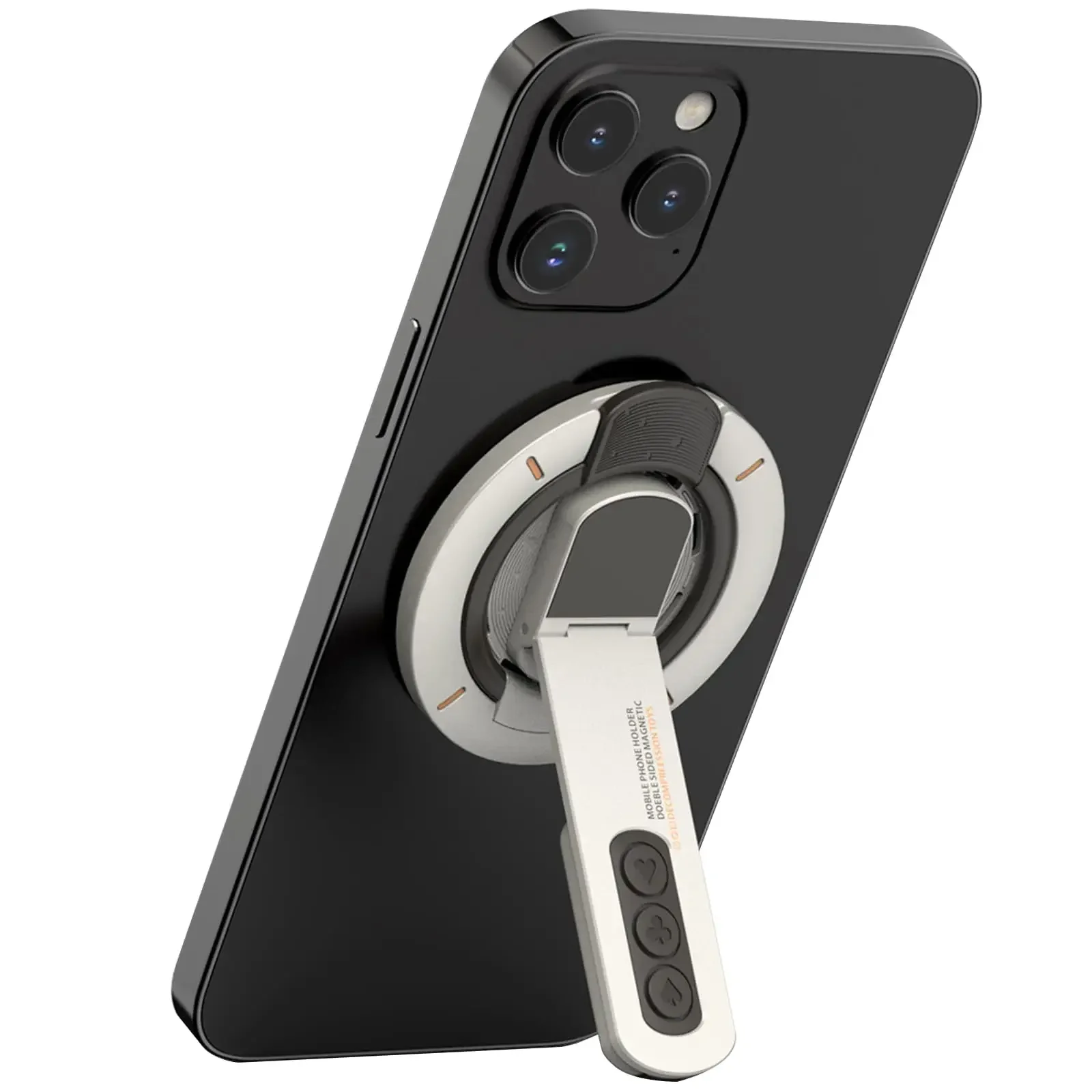 

Двойной магнитный держатель для телефона и кольцо 360° ° Вращающаяся подставка, универсальное крепление для телефона с прочной ручкой для серии IPhone 12/13/14/15/16