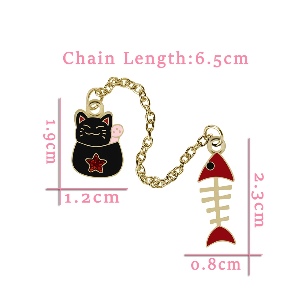 Various Custom Enamel Pins Creative Cartoon Brooch with Chain Unique Decorative Clothes Bags and Hats Accessories Gifts for Kids