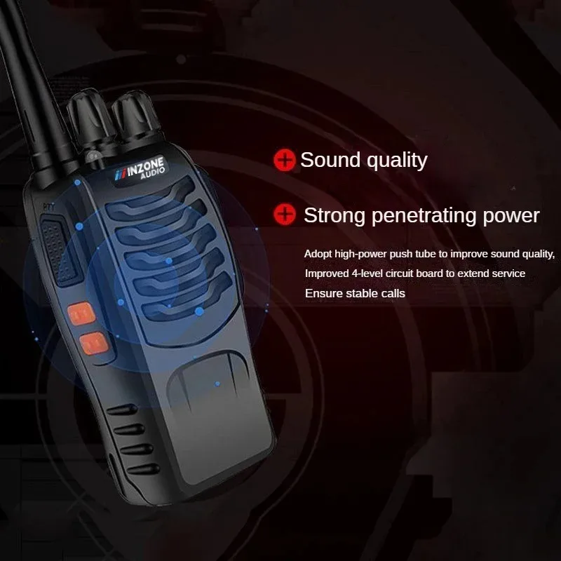 INZONE AUDIO トランシーバー民間屋外ホテル建設現場、ハンドヘルド ハンドヘルド ワイヤレス インターコム 888 のペア