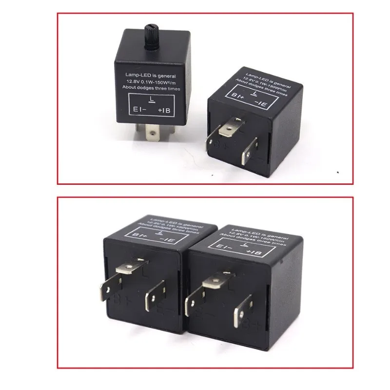 JL-02 Adjustable Frequency Automobile Motorcycle LED Turn Signal Flash Relay CF13 Tripod Light anti-flash For Car