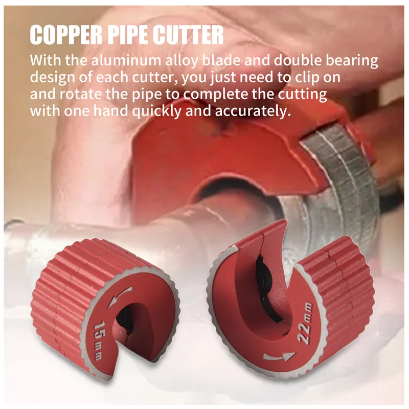 AF95-2PCS 15Mm & 22Mm Kupfer Rohr Cutter Mini Auto Rohr Scheibe Werkzeug Zink-legierung Rohr Cutter für Schneiden Kupfer Aluminium Rohre