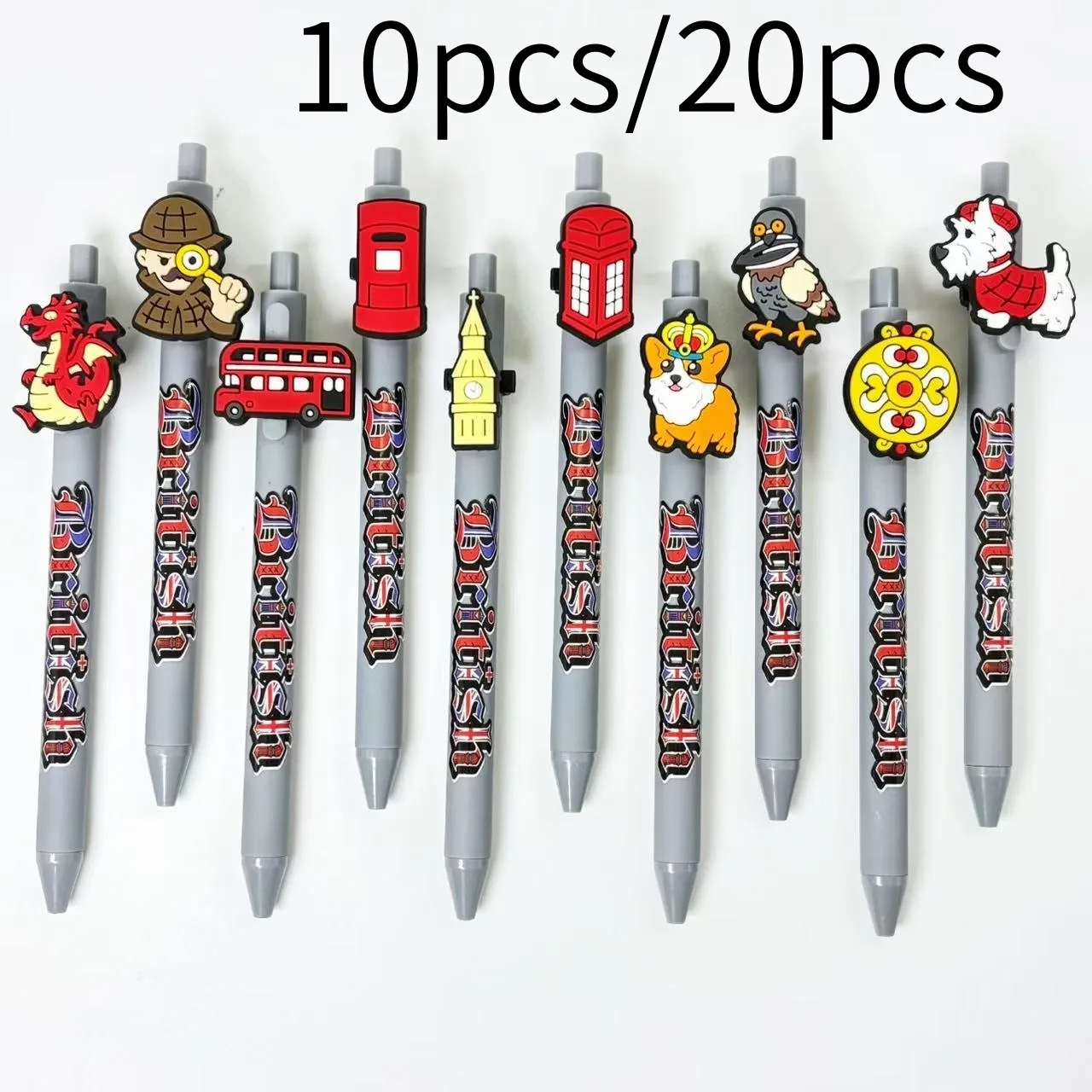 

10 шт./20 шт. креативные шариковые ручки в британском стиле, ручки для письма для студентов, подходят для офисного использования или подарков для друзей