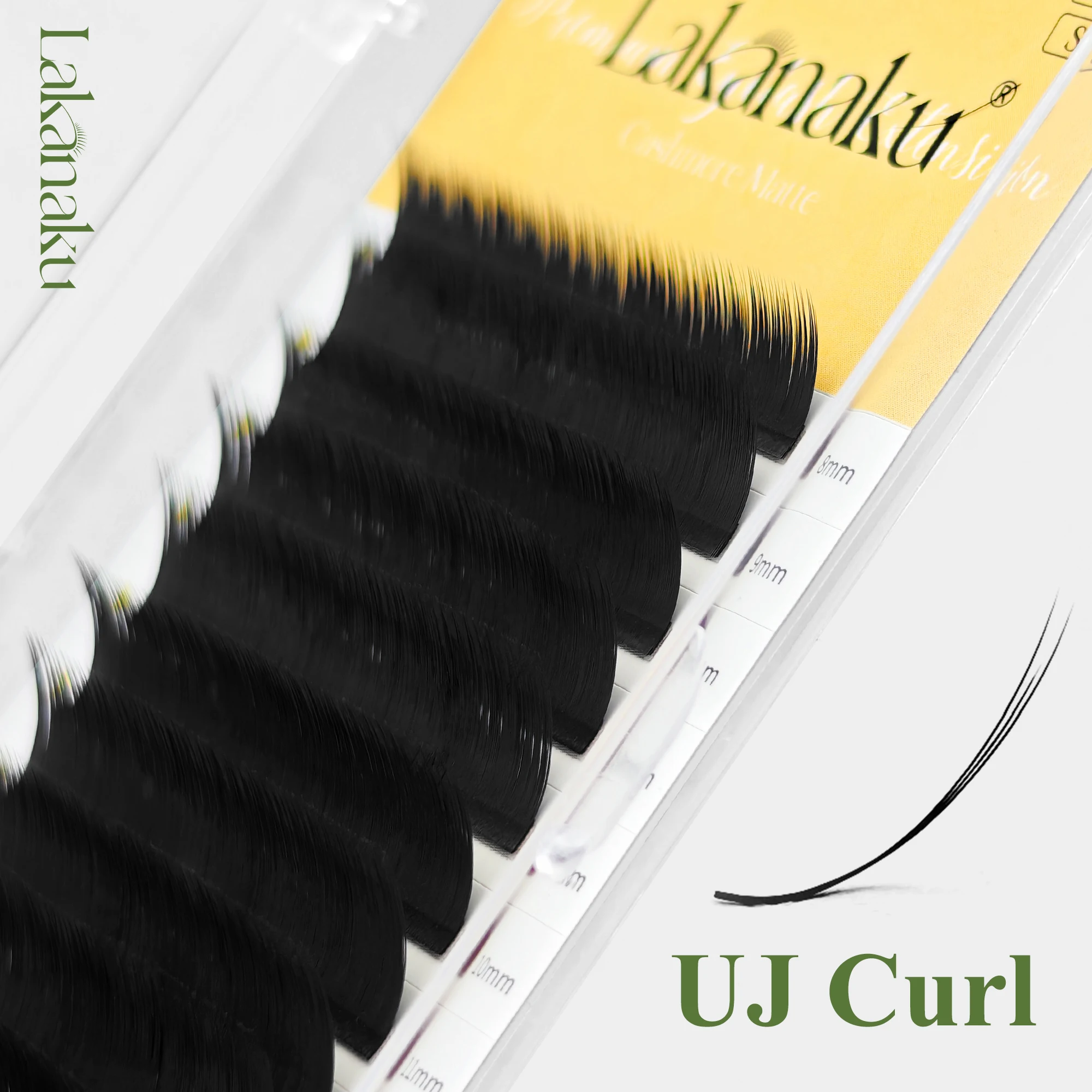 LAKANAKU Camellia Wimpernverlängerungen UJ/UB/UC/LJ/LB/LC Curl Mehrere Längen Flauschige Einzelwimpernverlängerungen