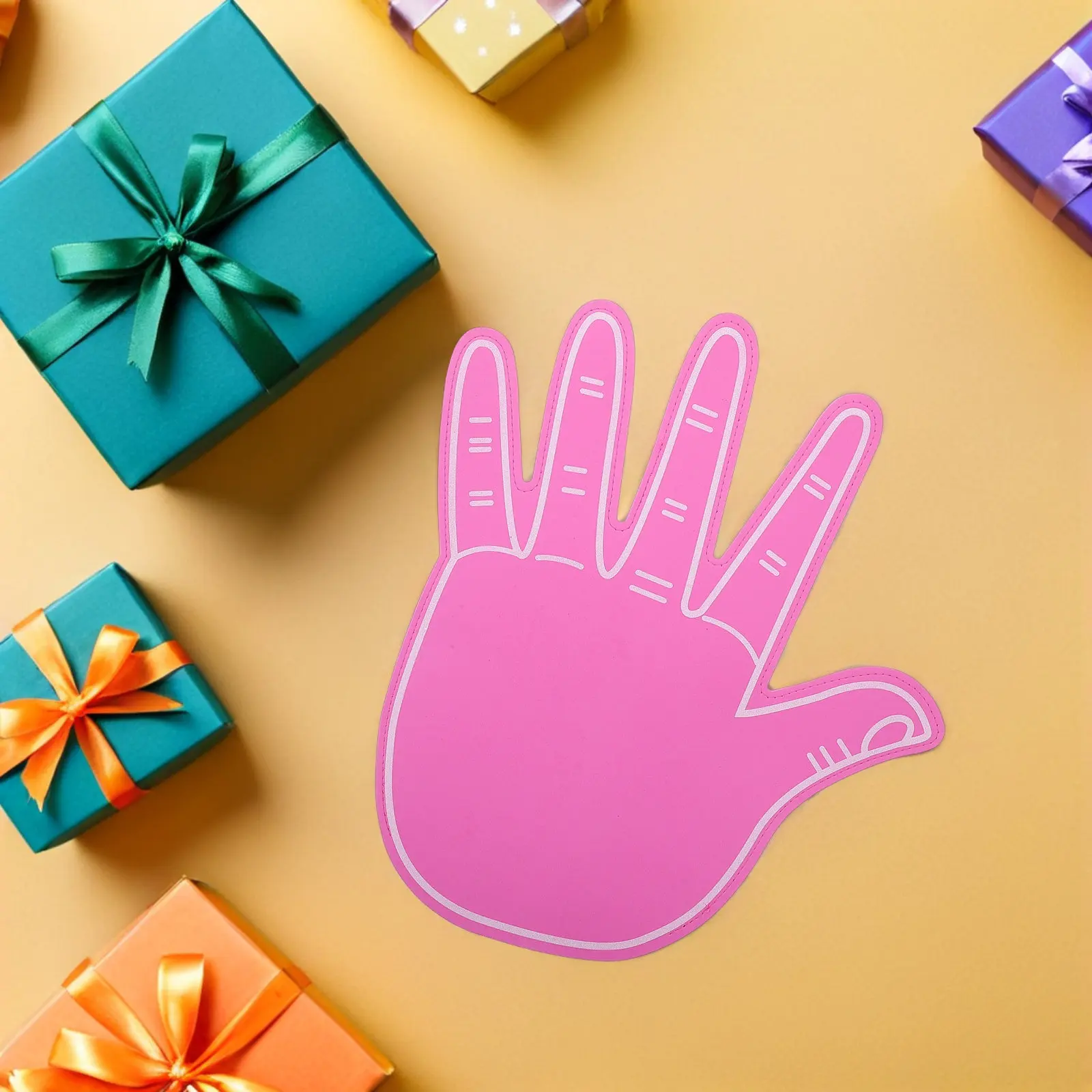 Oversized Foam Hand Cheer Props – 2pcs Sports Fan Finger Accessories for Football Games, School Events & Party Favors