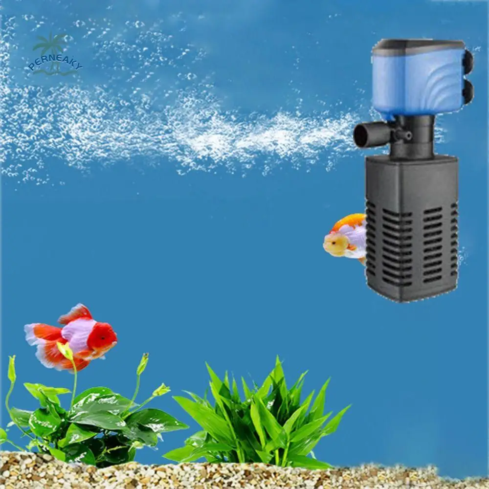 

Silent Fish Tank Built-in Filter with Filter Cotton Submersible Filter Oxygen Air Pump Plastic Fish Stool Filter Collector