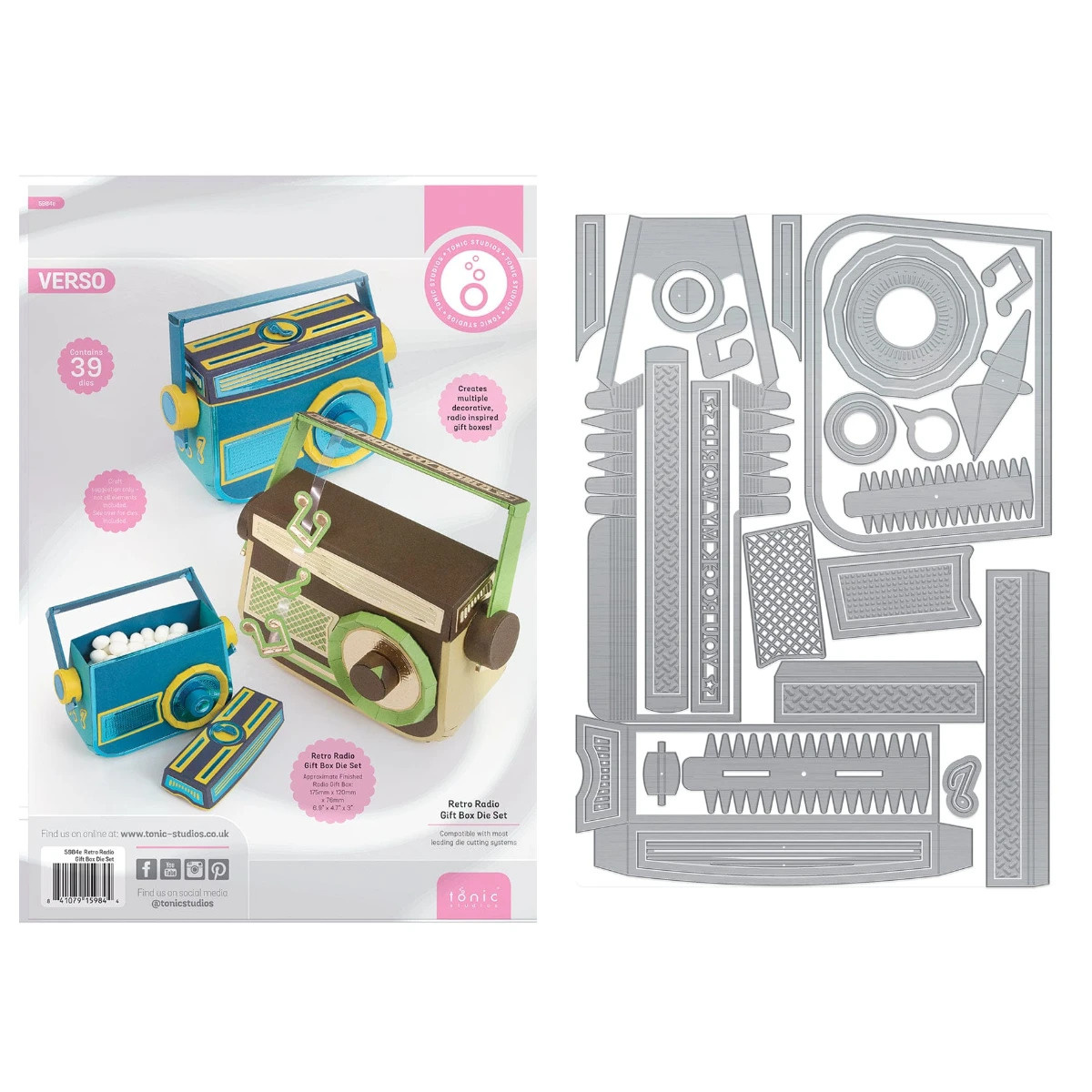 

Retro Radio Die Set Metal Cutting Dies for DIY Scrapbooking Handmade Photo Album Calendar Diary Decoration February 2026 New