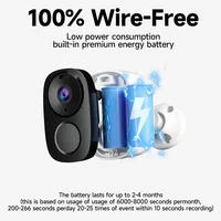 Security Cameras Wireless Outdoor, 2K 3MP Battery Powered WiFi Security Camera with Spotlight Siren, 2-Way Audio, Waterproof 4